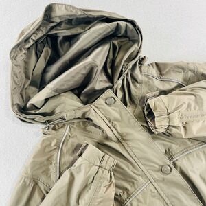 Outback Trading Co Pak-A-Roo Paddock Jacket Women M Olive Tan Gorpcore Rain Coat